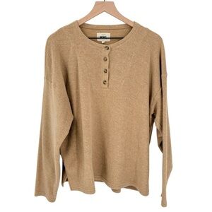Madewell‎ Brushed Henley Top Camel Large